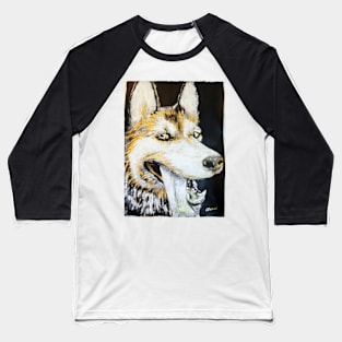 Wash-off husky Baseball T-Shirt